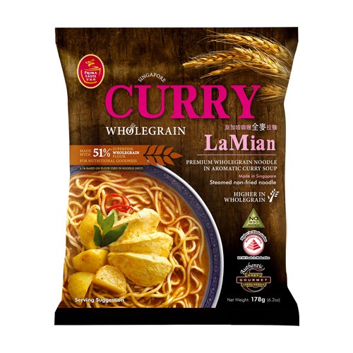 

Prima Taste Singapore Curry Lamian La Mian Wholegrain 178 Gram