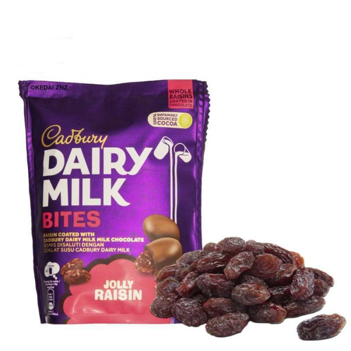 

Coklat Cadbury Dairy Milk Bites Jolly Raisin 50 Gram
