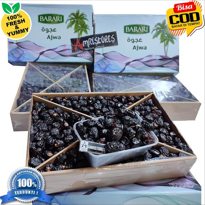 

kurma 3in1 Ajwa madinah sukari dan tunis madu kemasan cantik fresh stok terbaru