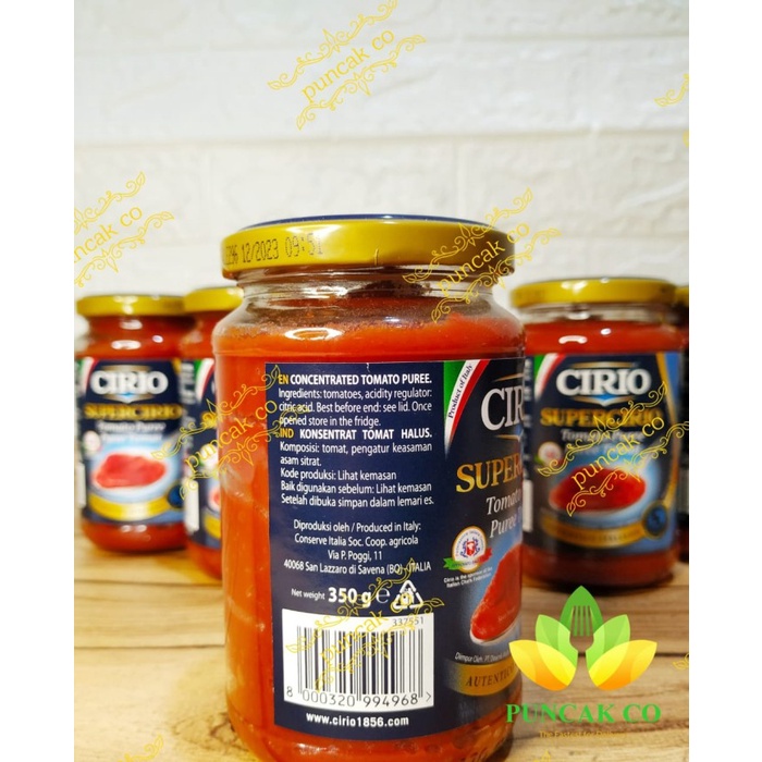 

CIRIO SUPERCIRIO TOMATO PUREE 350 GR - TOMATO PASTE SAUS TOMAT PASTA