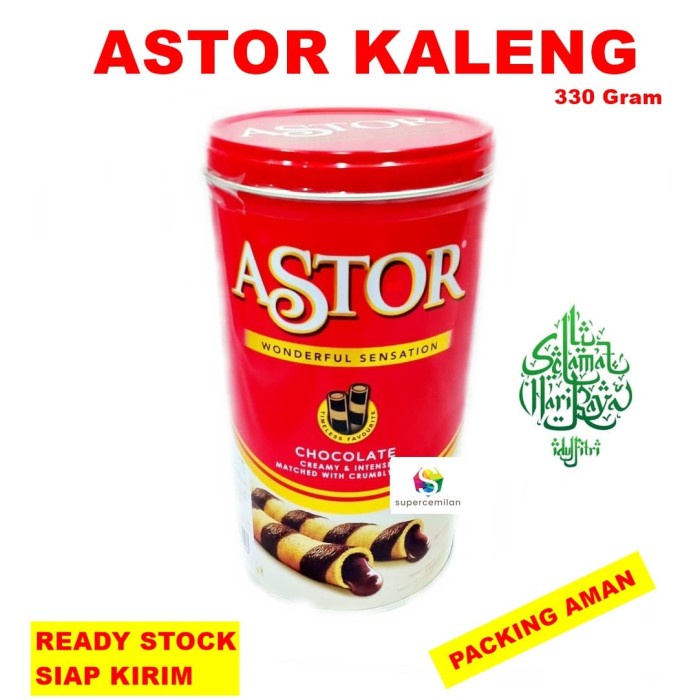 

Astor Kaleng 330 Gram Wafer Roll Double Chocolate - Kue Lebaran