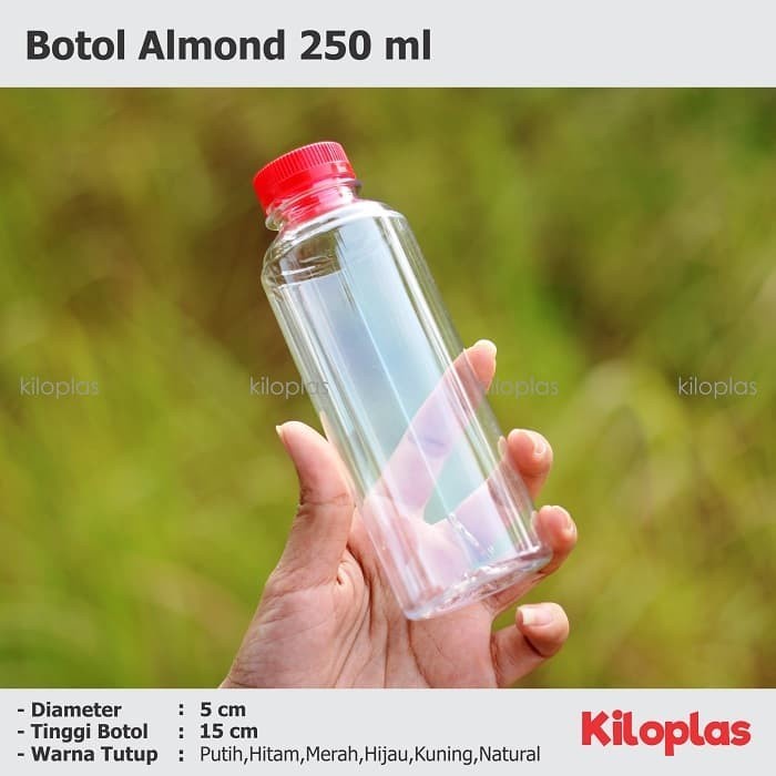 (GoodSeller) Botol Almond 250 ml / Botol Jus 250 ml / Botol Plastik Jus