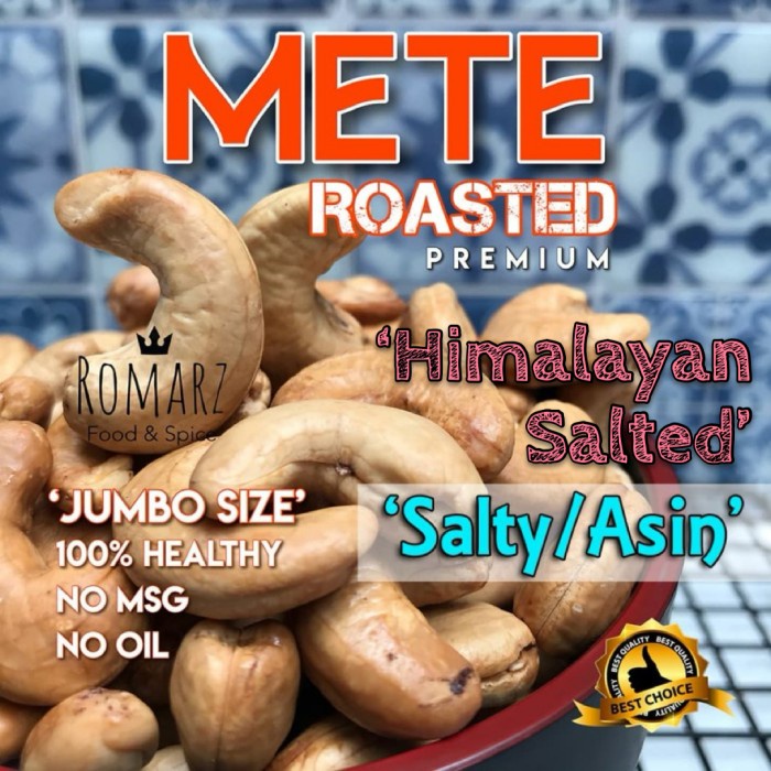 

Kacang Mede Oven Jumbo Asin 500Gr / Mede Panggang / Mente Oven Asin