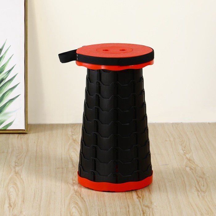 Promo Kursi Lipat Bulat Portable Bangku Lipat Outdoor Kursi Pancing Plastik Terlaris
