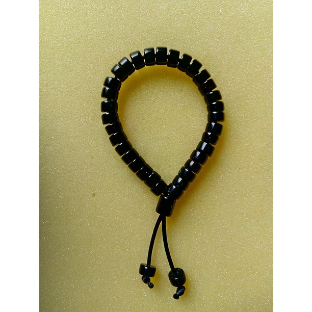 gelang tasbih 33 black jade aceh 100% original