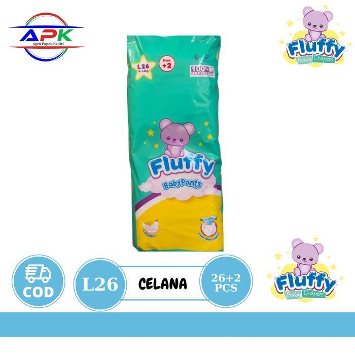 {{ [3 Ball] Fluffy Popok Bayi Celana S40/ M30+2/ L26+2/ Xl26+2 Baby Diapers Pants Pampers 3 Ball Apk
