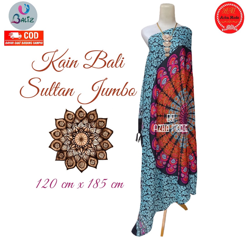 {{ Kain Bali Pantai - Sarung Bali Motif Sultan Jumbo - Kain Bali Toko Kain Balizz - Kain Bali -