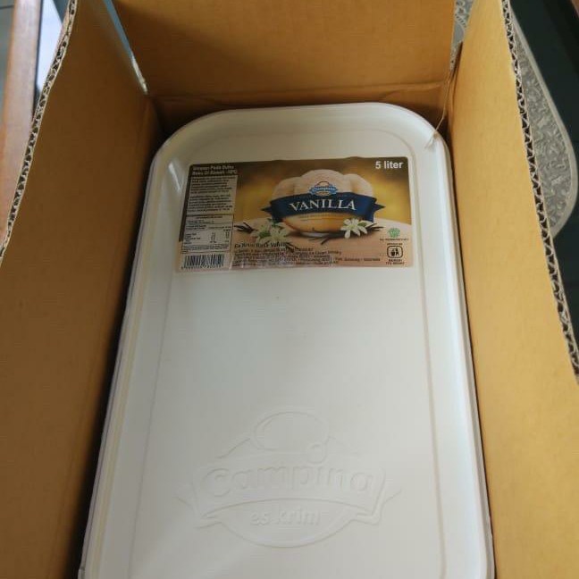 

Sale Terbatas Ice Cream Campina Rasa Vanila 5L Aman