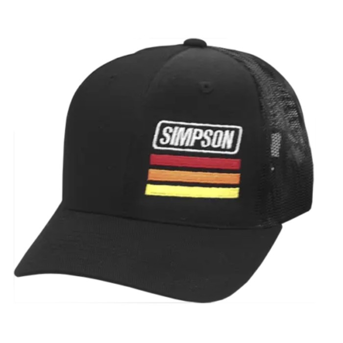 Simpson Racing 440193 Vintage Snapback Hat Black Each