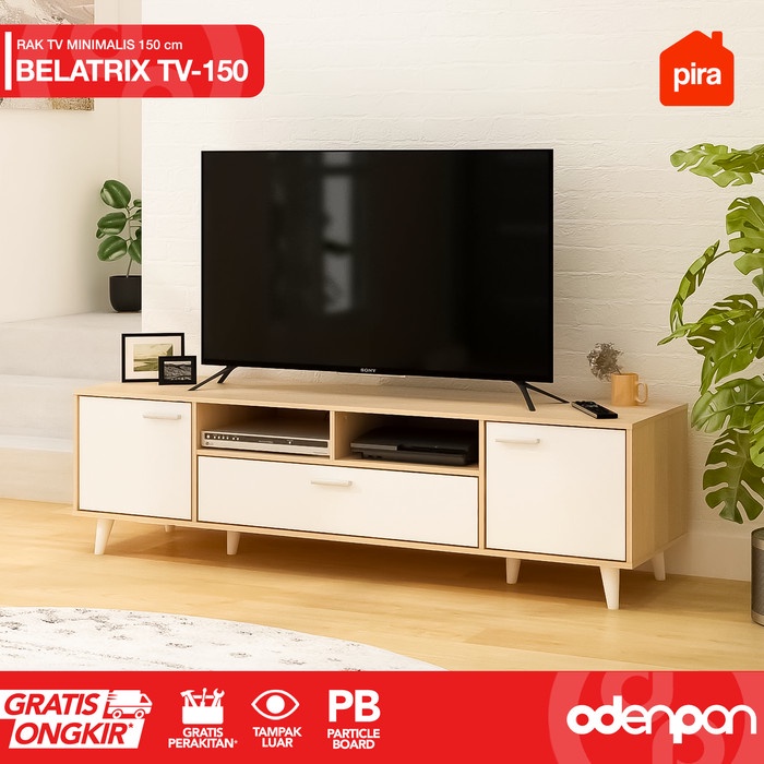 Pira Ox - Meja Tv / Rak Tv / Bufet Tv Serbaguna Minimalis Scandinavia Belatrix Tv 150 Cm