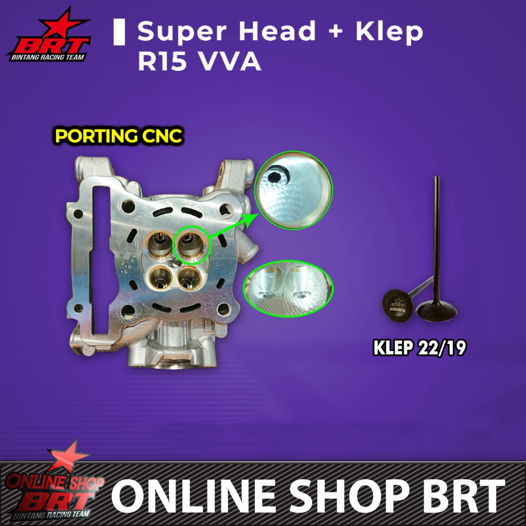 CYLINDER KOP HEAD 22 19 BRT WR 155 R15 VVA VIXION R V3 XSR 155 MT 15