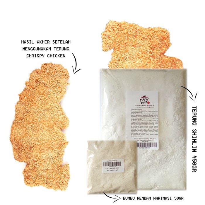 

(BestSeller) PAKET TEPUNG SHIHLIN 500GR - TEPUNG XXL CRISPY CHICKEN - TEPUNG KASAR
