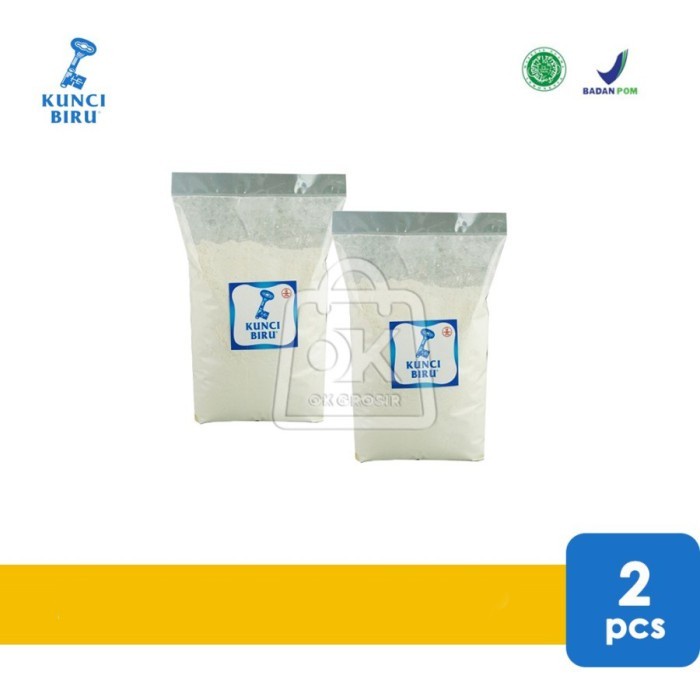 

(BestSeller) Tepung Terigu Kunci Biru LOS 2pcs x 1 kg