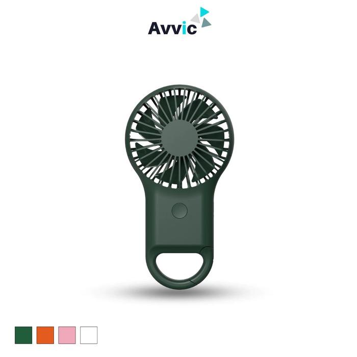 Avvic The Roku Mini Fan Kipas Angin Mini Portable With Rgb Light Rechargeable Pocket Fan Led Plastik