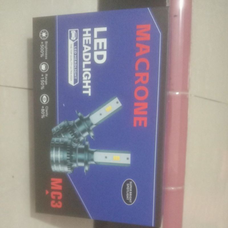 Disc Bohlam Led H4 3 Warna Macrone