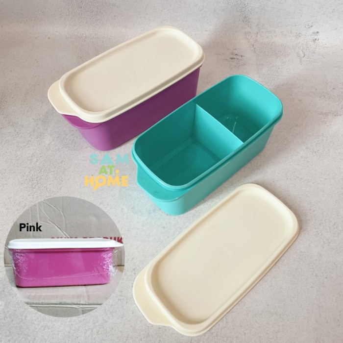 Yuk- Kotak Makan / Makanan Plastik - dengan sekat - Tutup Putih - CPM