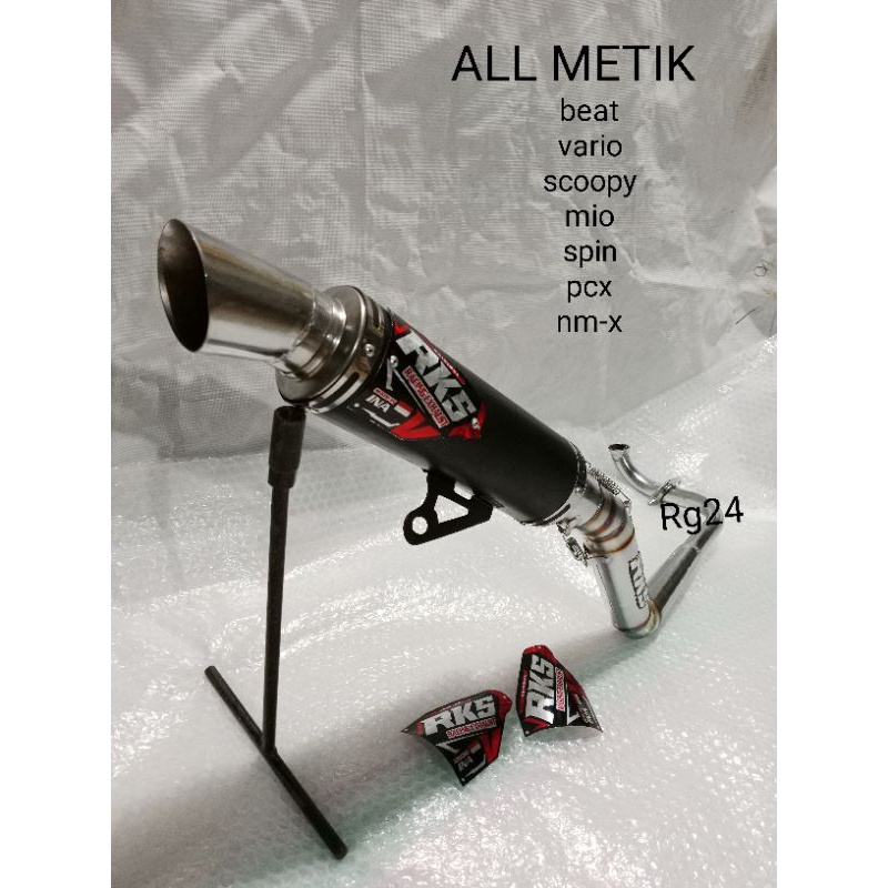Promo !!! Knalpot Racing Samlong Rks Leher Atas Untuk Motor Metik Suzuki Spin125 Skydrive Skywave