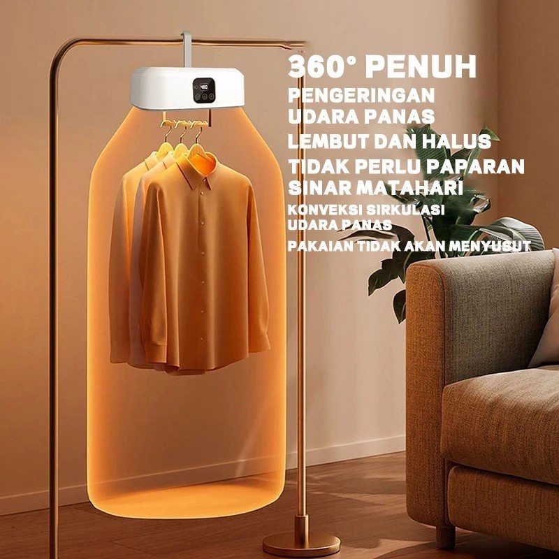 Hongyu Mesin Pengering Pakaian Portabel Pemanas Pengering Pakaian Lipat Listrik Pengering Otomatis