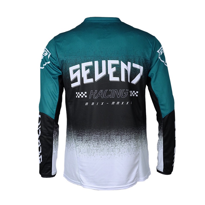 Murah Jersey Baju Sepeda Seven7 Mtb Enduro Downhill Road 77 Turquoise White