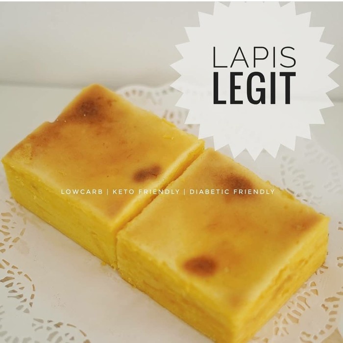 

Lapis legit premium Ketofriendly 10x10 cm