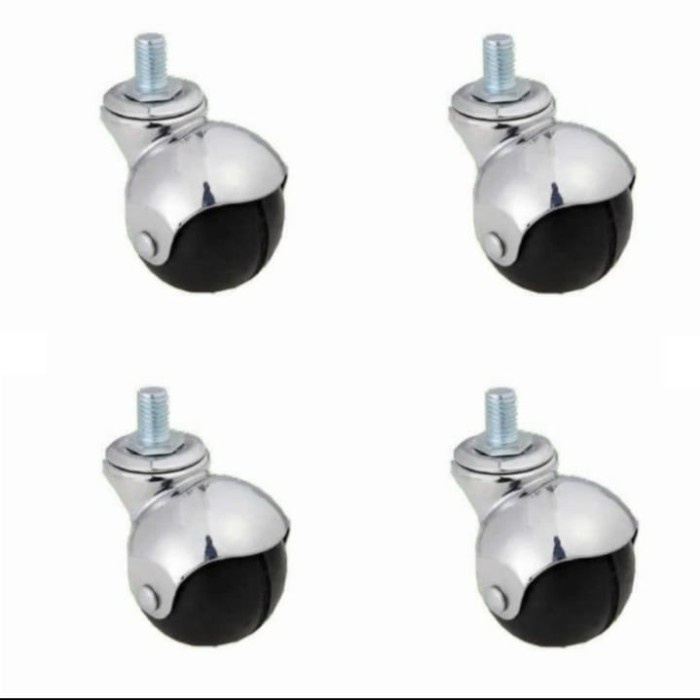 Roda kursi kantor bulat , 2 inch putar baut
