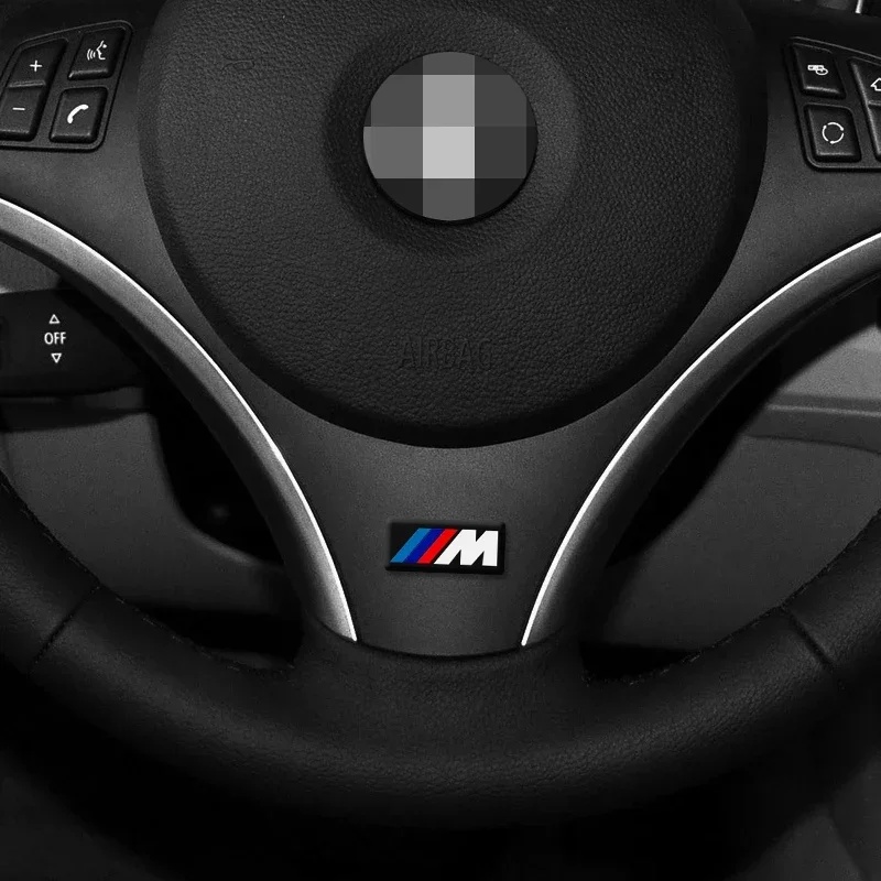 IMPORT 1PCS CAR STEERING WHEEL STICKER CAR INTERIOR STICKER CAR ACCESSORIES FOR BMW M STICKER X1 X3