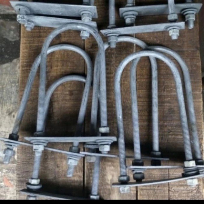 terbaru  u bolt hdg 3" besi 12mm plat 3mm ready