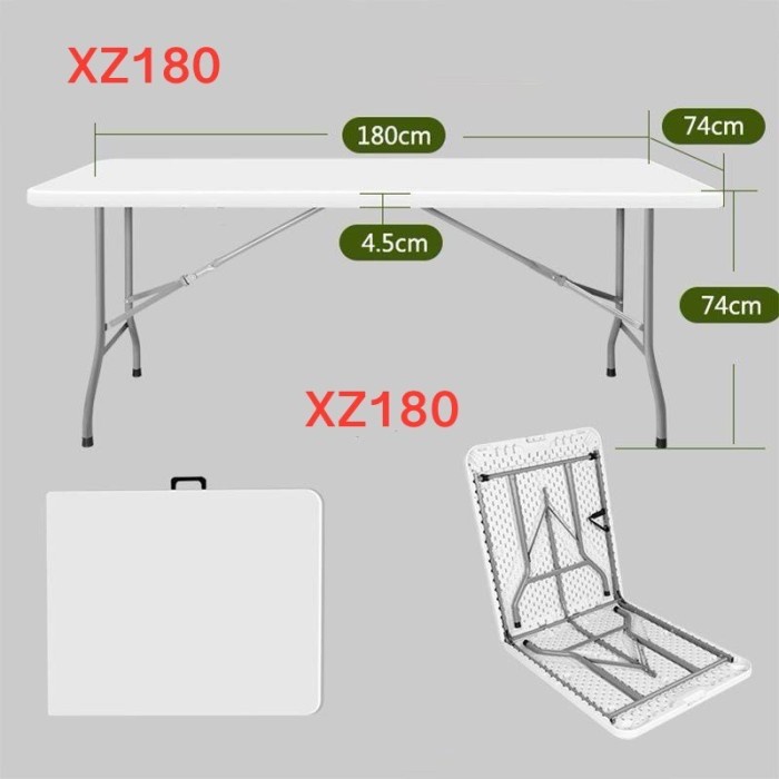 Top SA MEJA LIPAT KOPER HPL ALUMINIUM-MEJA LIPAT PORTABLE - KAKI BULAT Terlaris