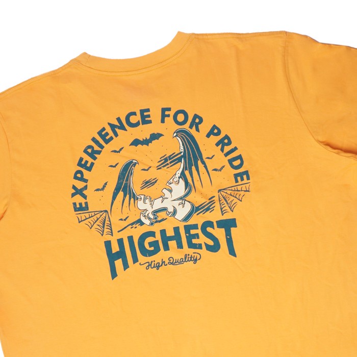 Highest Original Kaos Lengan Pendek Pria Wanita Ukuran Big Size Jumbo Bahan Katun 30s Warna Mustard