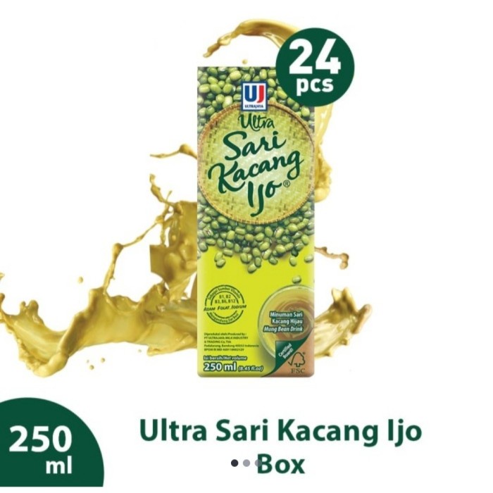 

ultra kacang hijau 250ml isi 24kotak.per karton