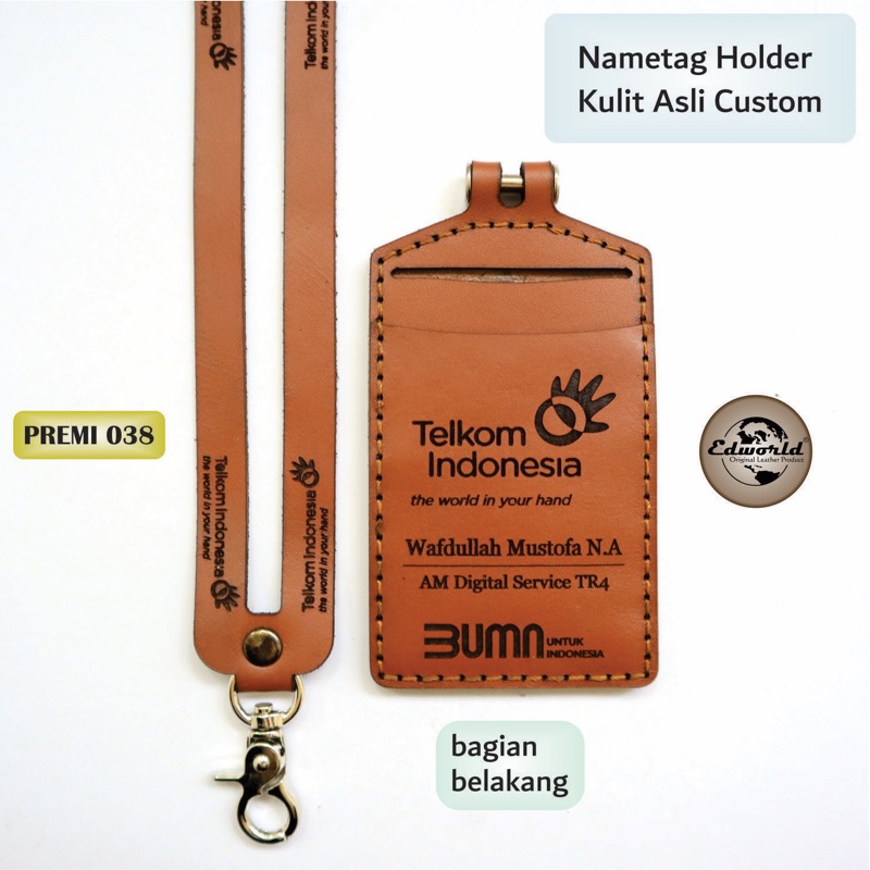 

Nametag Kulit Asli Custom ( Terlaris )