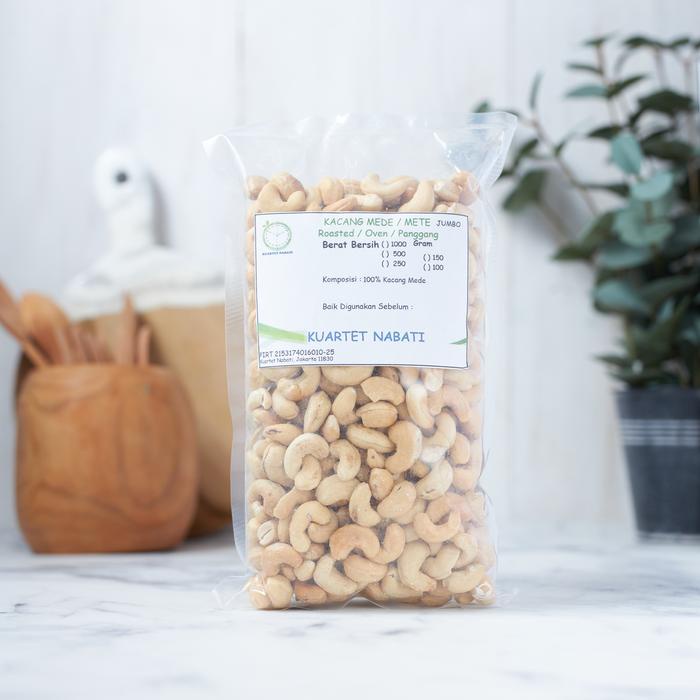 

terbaru !!! 500gr roasted kacang mede utuh size sedang - besar mete sulawesi - cashew nut - mete