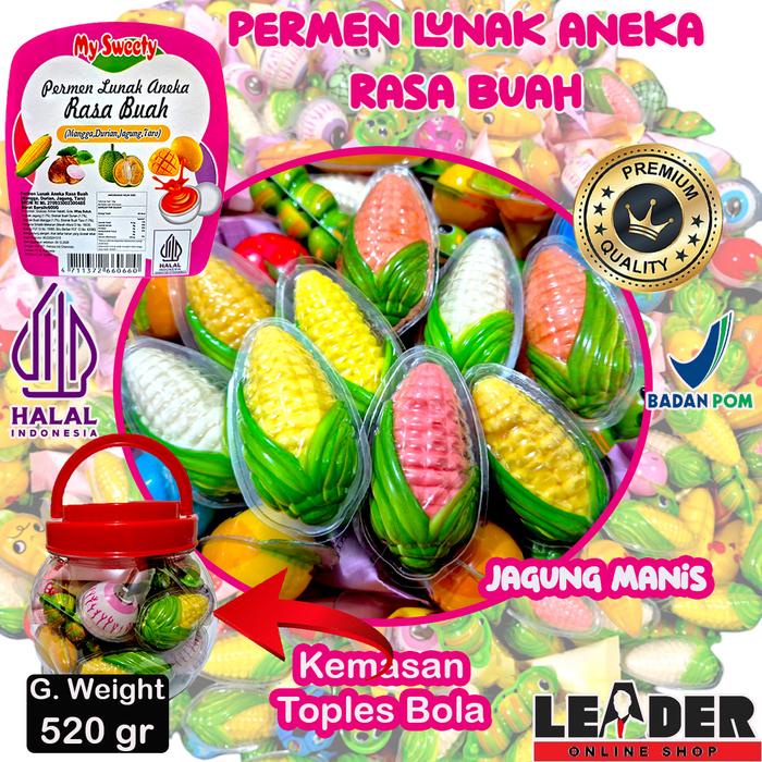 

terbaru !!! 1 toples permen lunak viral bumi premium halal bpom jelly makanan jajanan ringan mix