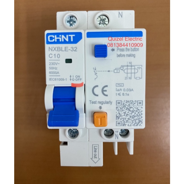 ELCB atau RCCB 10A 1P+N merk CHINT