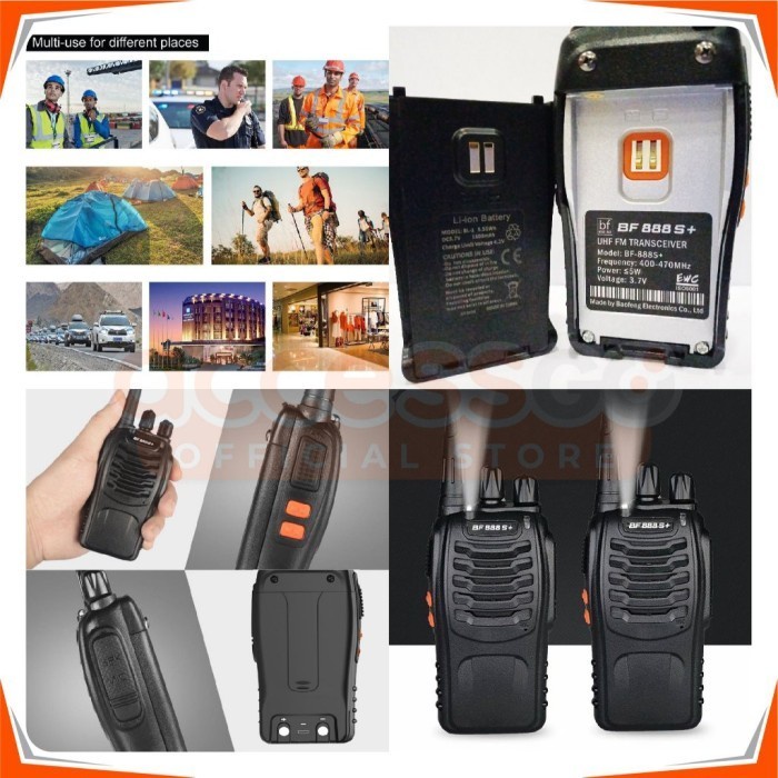 Terbaik Walkie Talkie Bf 888S Plus Ht Jarak Jauh 10Km Waterproof Radio Handy Talky Isi 2 Unit Sudah
