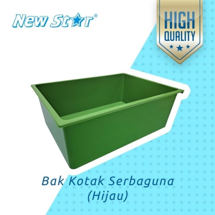 Ready Baskom Plastik Kotak Tebal Serbaguna (Baki Kucing, Bak Cat, Baskom, Bak Pasir Kucing) 3Pcs,