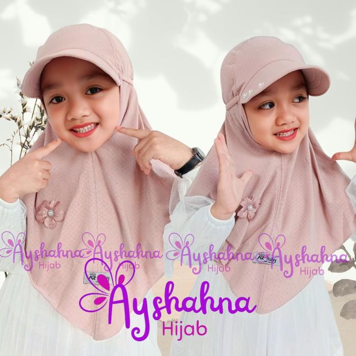 Kerudung Sport Topi Strada Bunga Jilbab Anak Perempuan