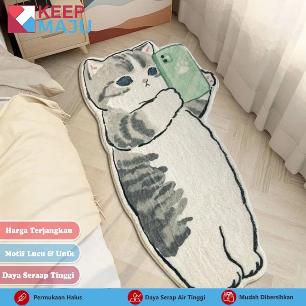 PROMO / KEEP MAJU Karpet Karpet Samping Tempat Tidur Karpet Kamar Tidur Tikar Lantai Tikar Jendela