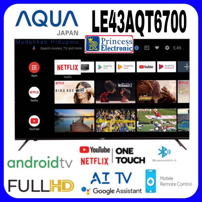 Aqua smart android led tv 43 inch