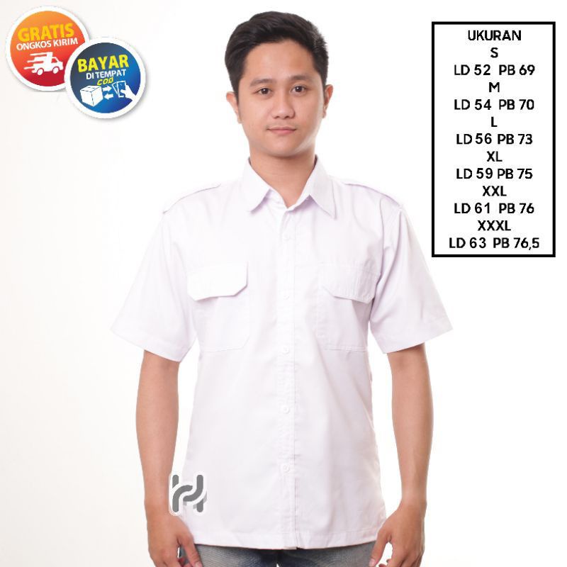 PROMO / Kemeja Pdh Putih Pria Seragam Pns Putih Baju Pdh Pns