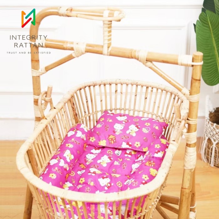SPECIAL Keranjang Ayunan Bayi Rotan Kasur Tempat Tidur Bayi Rotan Minimalis