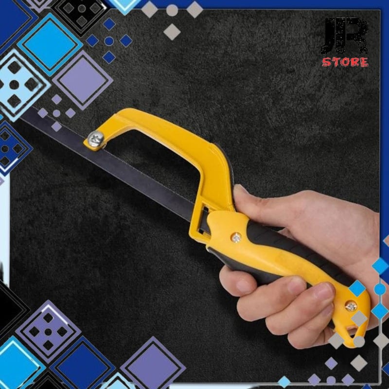 Gagang Gergaji Besi Mini Hand Saw Frame Aluminium Alloy X37e Black Or Yellow