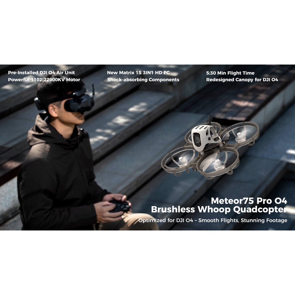 BetaFPV Meteor75 Pro HD Whoop Quadcopter DJI O4 ELRS 1S HD FPV Drones