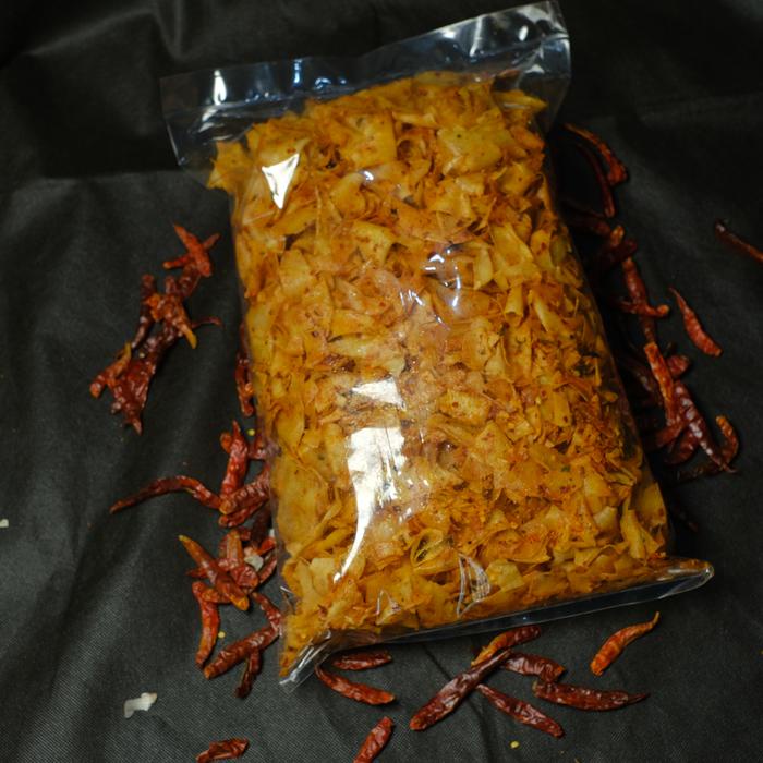

1kG keripik kriwil pedas daun jeruk Food Snacks Cemilan Kering Kerupuk snack jadul