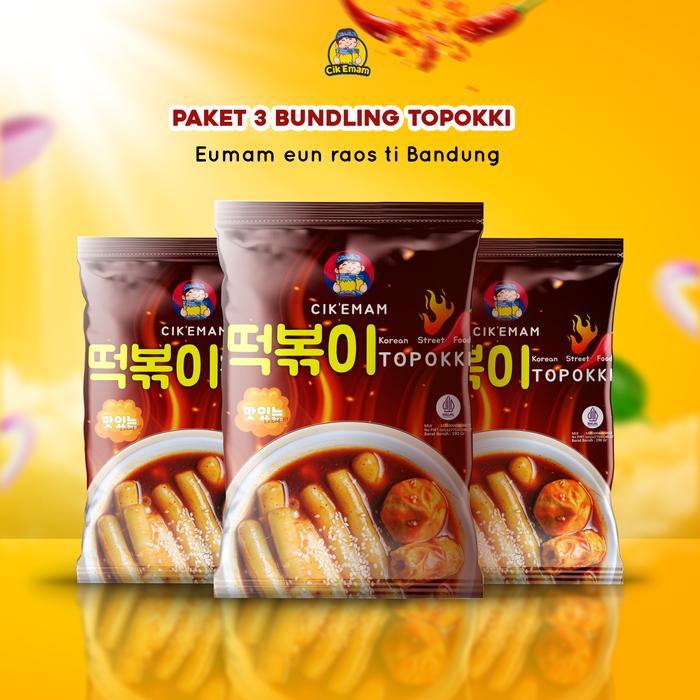 

CIKEMAM - PAKET TOPPOKI isi 3 PCS - Tteok Gochujang- Topoki Food Gochujang Pedas Sambal Ramyeon