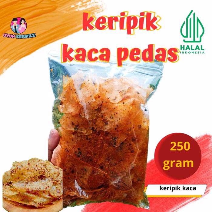 

keripik kaca 250 gram BEST SELLER ( COD ) OYUN KRIUKZZ goreng pedas Chips Food Kering Snacks