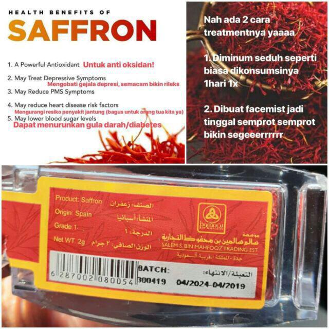 

2gr Saffron Grade 1 ASLI (Za'faran / Japaron / Safron)