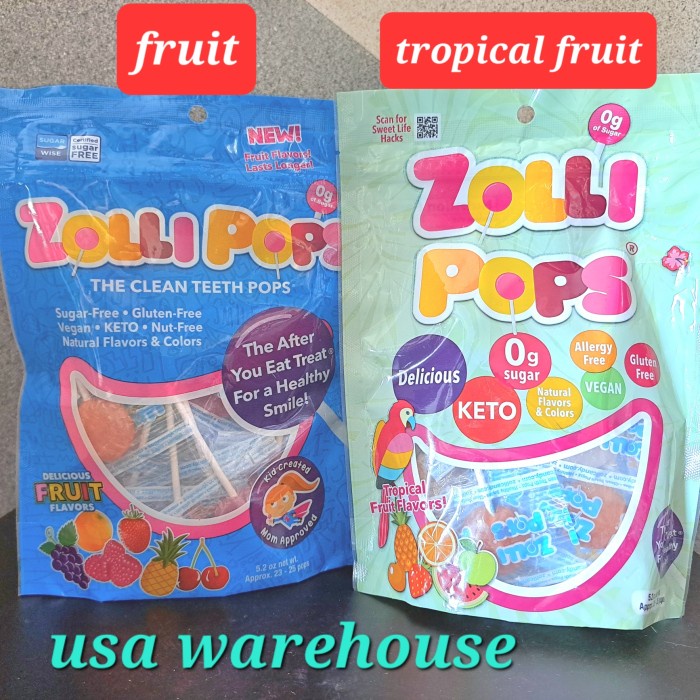 

Zollipops Zolli Pops Clean Teeth Pops Permen Lolipop Sigar free isi 25