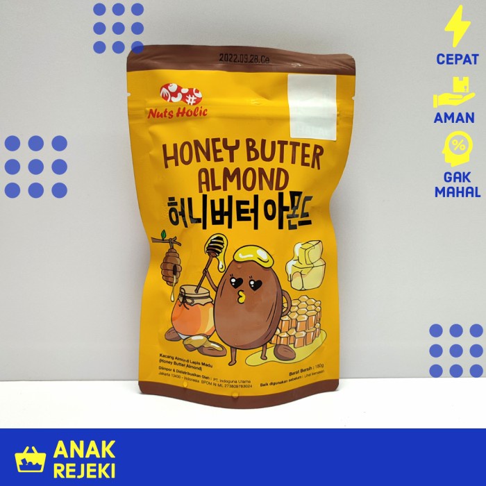 

Honey Butter Almond Nuts Holic 180gr - Kacang Lapis Madu Nutsholic
