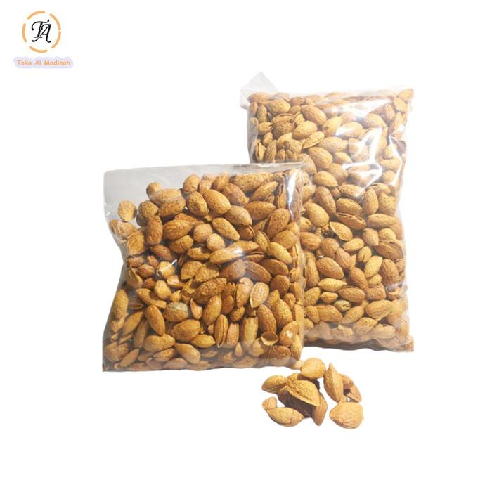 

terbaru !!! kacang almond panggang / kacang cangkang arab rasa susu ready